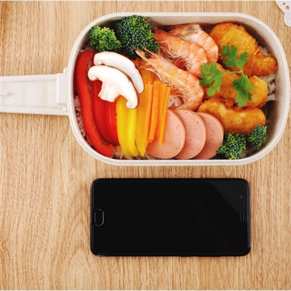 800ml Students' Wheat Straw Fiber Lunchbox
