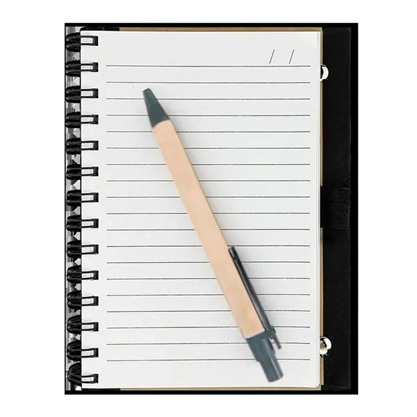 Kraft Paper Notebook With Solar Powered Calculator