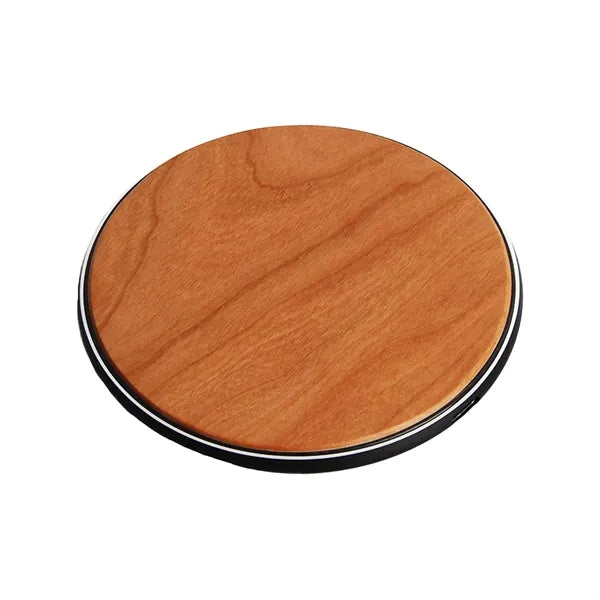 15W Wooden Round Wireless Charger
