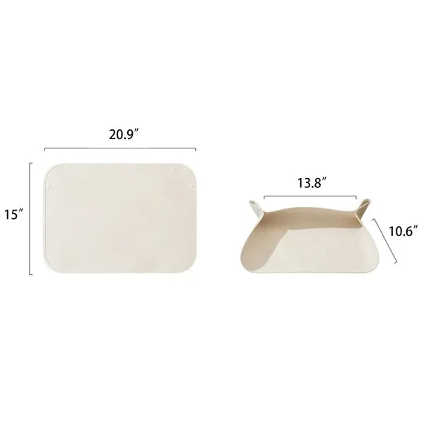 Premium PU Leather Buckle Pet Feeding Mat