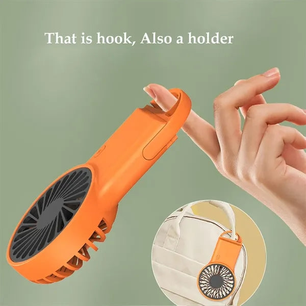 Handheld Foldable USB Mini Fan with Carabiner