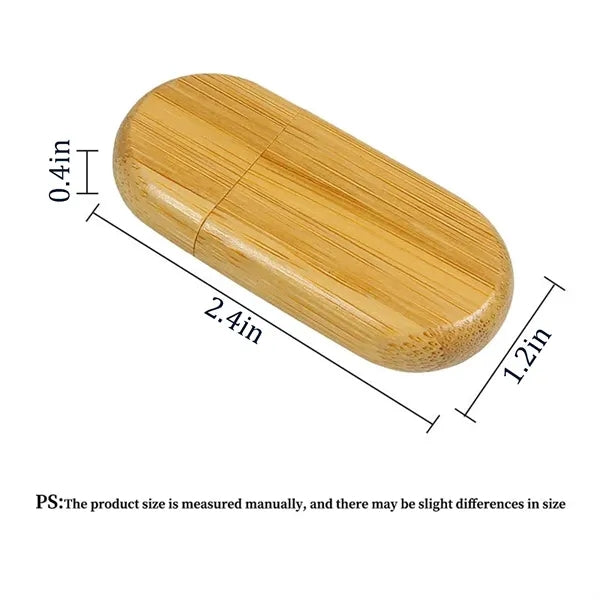 32GB Oval Wooden USB Flash Drive