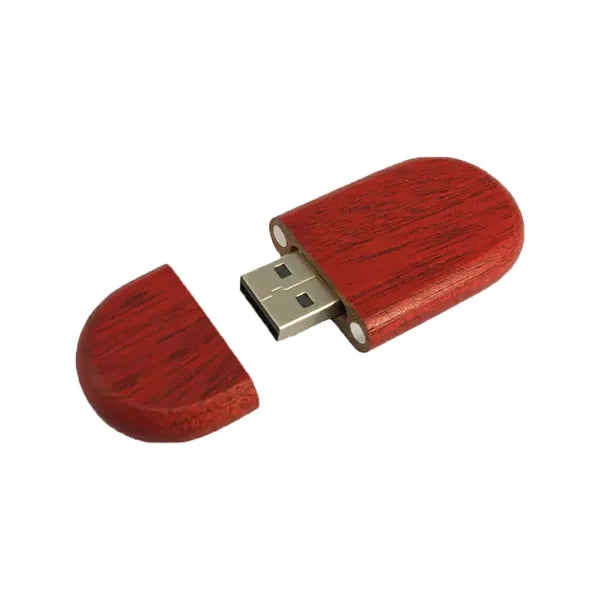 32GB Oval Wooden USB Flash Drive