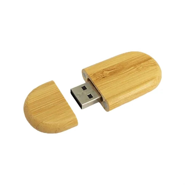 32GB Oval Wooden USB Flash Drive