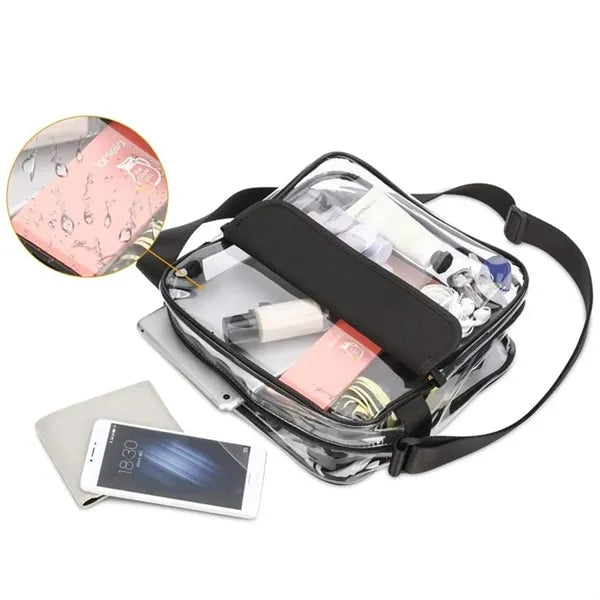 Clear PVC Crossbody Purse Adjustable Shoulder Strap Bag