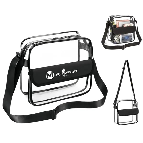 Clear PVC Crossbody Purse Adjustable Shoulder Strap Bag