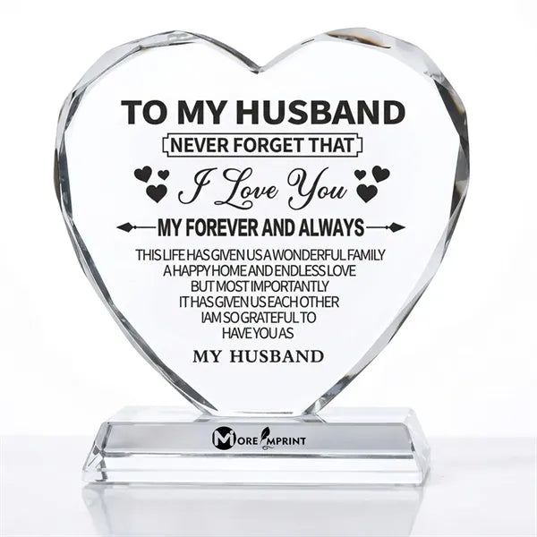 4" Engraved Crystal Trophy Award Gift with Base