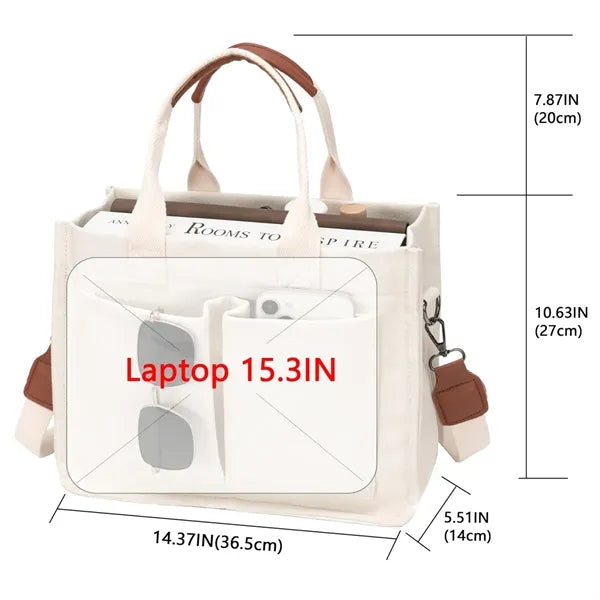Large Canvas Tote Bag for Wome Laptop