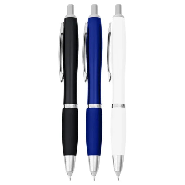 Union Printed - Silver Lighted Tip Click Metal Pen