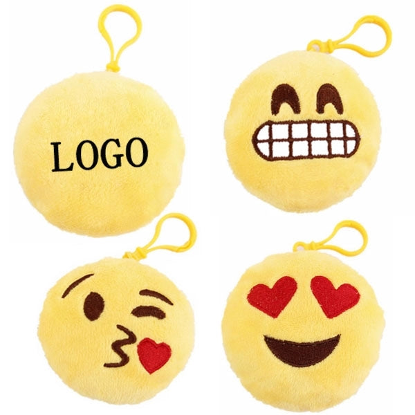 Emoji Smiley Emoticon Plush Keychain
