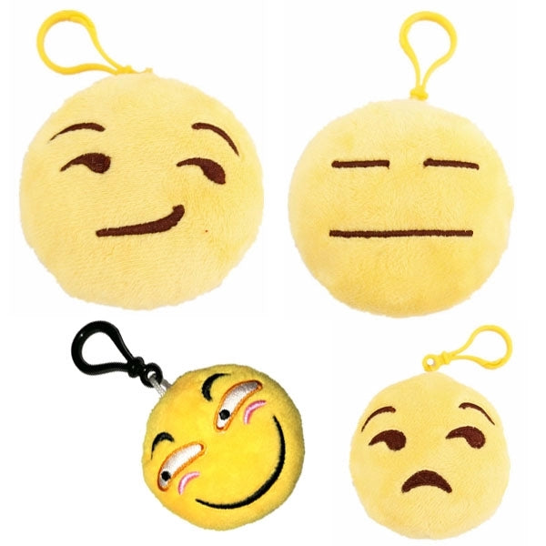 Emoji Smiley Emoticon Plush Keychain