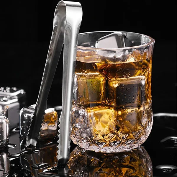 6 Grains 304 Stainless Steel Ice Block Set With Case, Clips