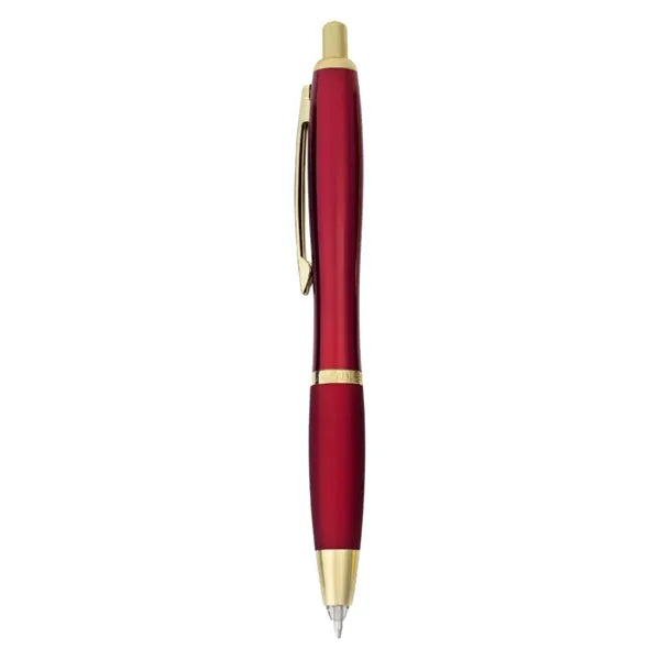 Union Printed - Gold Lighted Tip Click Metal Pen