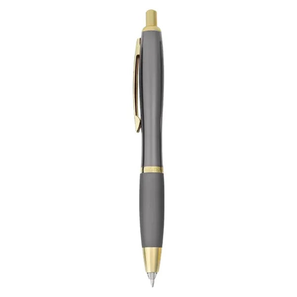 Union Printed - Gold Lighted Tip Click Metal Pen