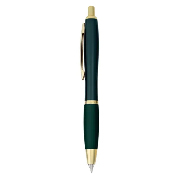 Union Printed - Gold Lighted Tip Click Metal Pen