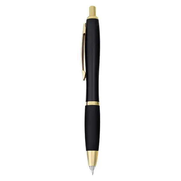Union Printed - Gold Lighted Tip Click Metal Pen