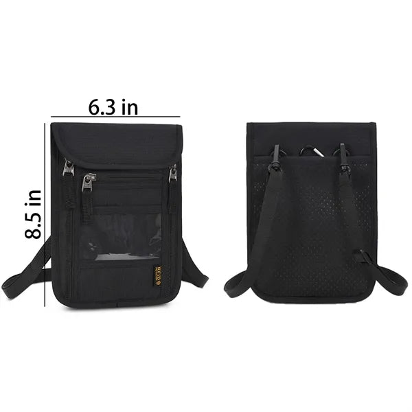 RFID Blocking Multi-Compartment Travel Passport Holde