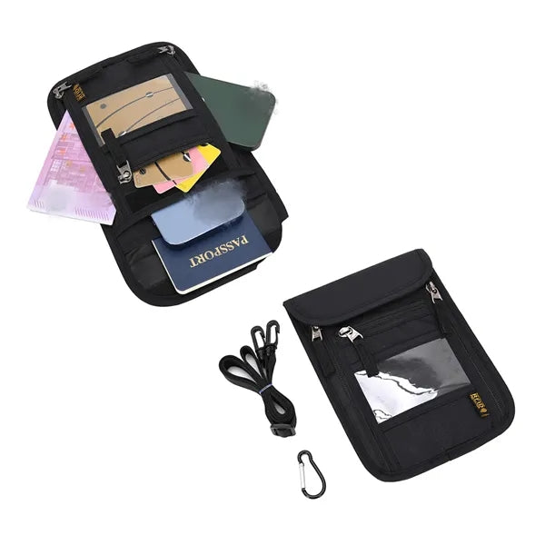 RFID Blocking Multi-Compartment Travel Passport Holde