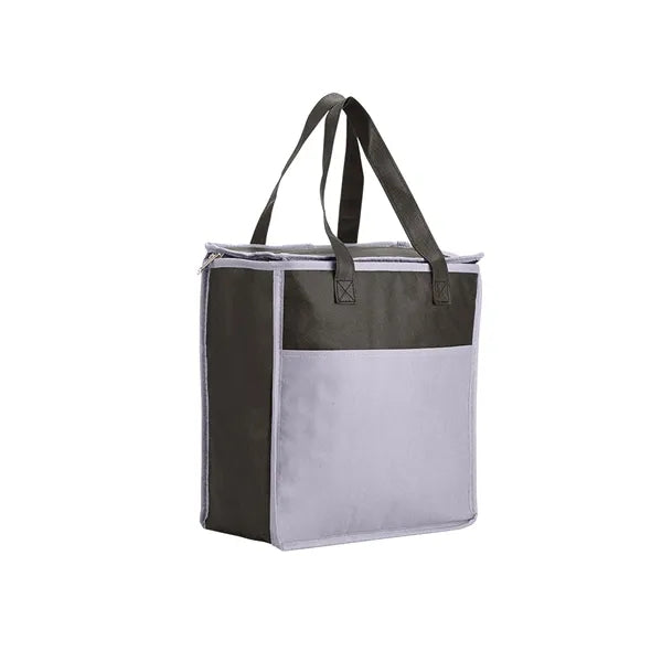 Bicolored Insulated Flat Top Tote