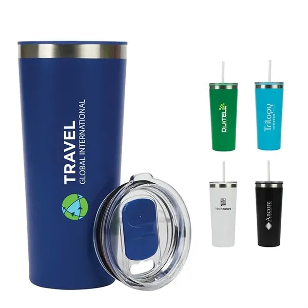 Bergen 24 oz. Steel/100% Recycled PP Liner Travel Tumbler