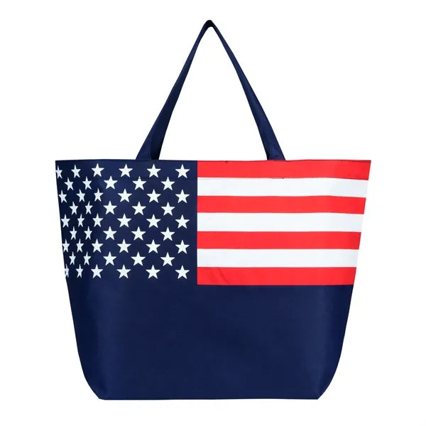 Non-Woven American Flag Tote Bag