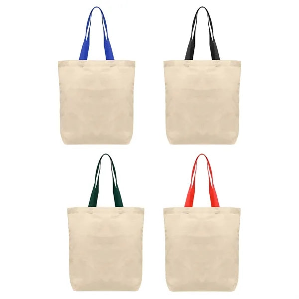 Tonga - 5 oz Natural Cotton Tote w/ Color Straps