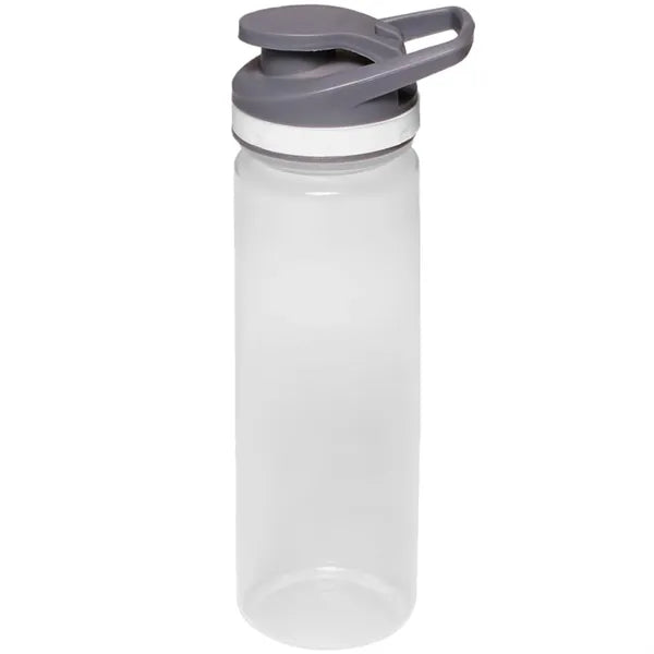 Plastic Sports Water Bottle with Flip Lid - Carry Handle, 22