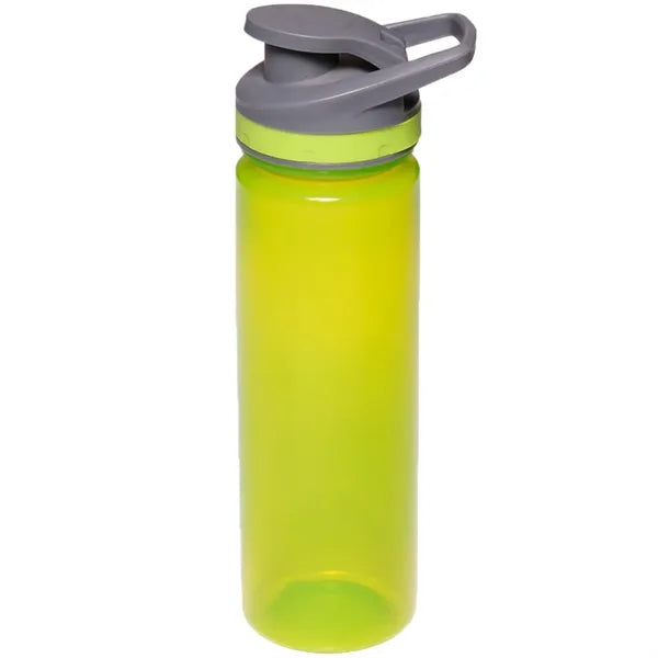 Plastic Sports Water Bottle with Flip Lid - Carry Handle, 22
