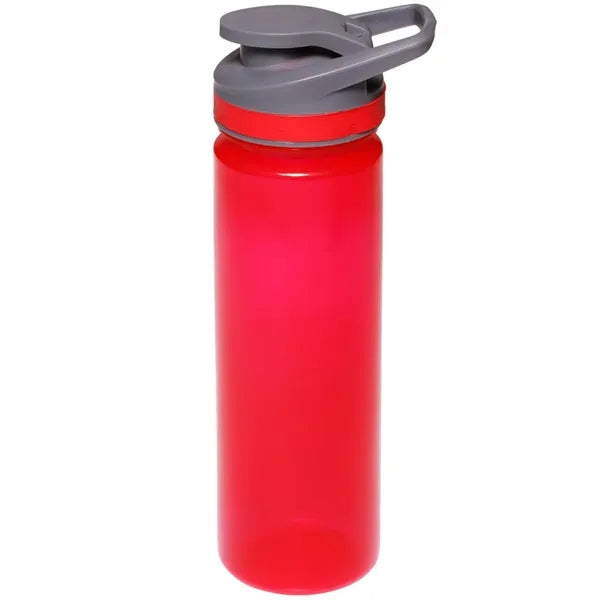 Plastic Sports Water Bottle with Flip Lid - Carry Handle, 22