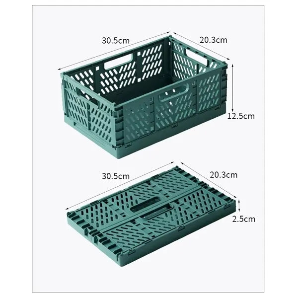 Foldable Plastic Utility Crate with Handles