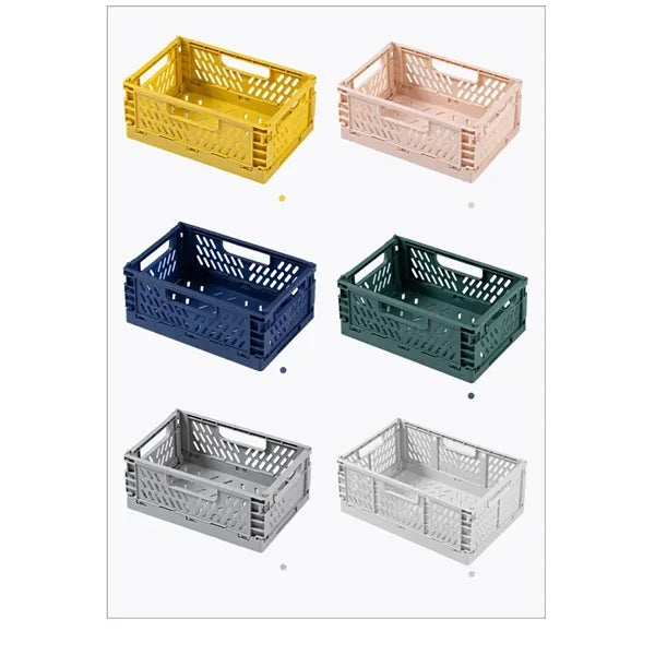 Foldable Plastic Utility Crate with Handles