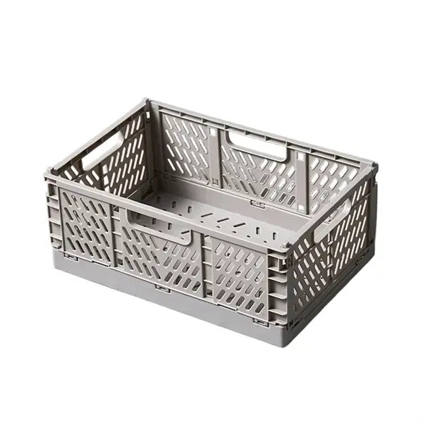 Foldable Plastic Utility Crate with Handles