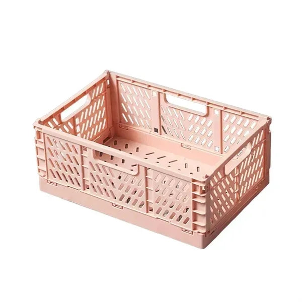 Foldable Plastic Utility Crate with Handles