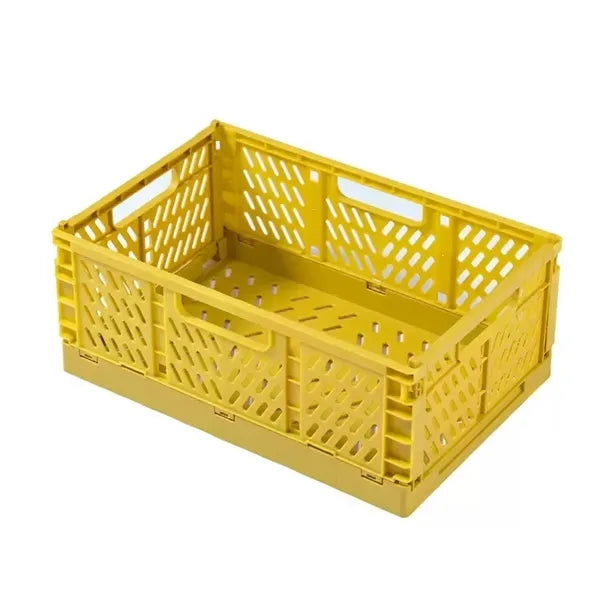 Foldable Plastic Utility Crate with Handles