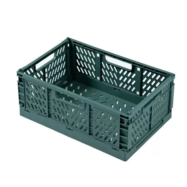 Foldable Plastic Utility Crate with Handles