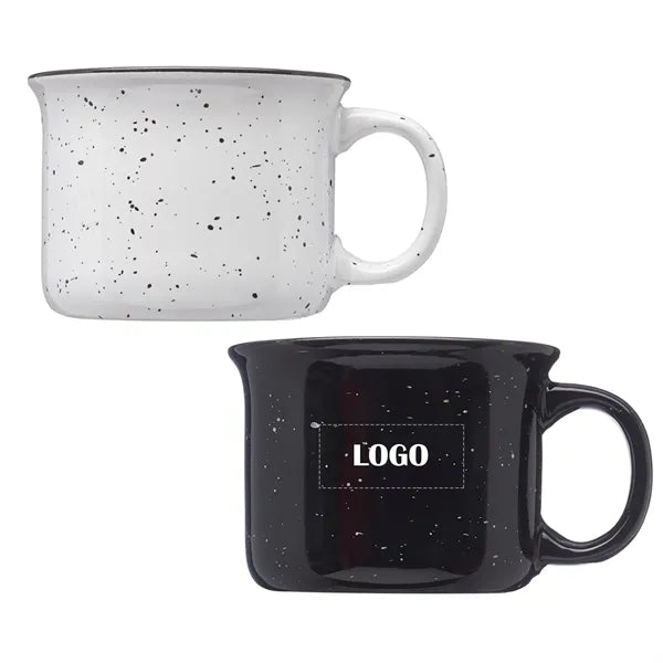 Tin Cup Style Speckled Ceramic Coffee Mug, 7.5 oz.