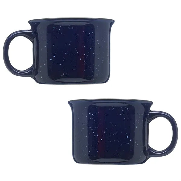 Tin Cup Style Speckled Ceramic Coffee Mug, 7.5 oz.
