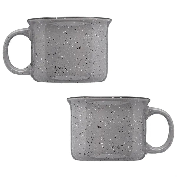 Tin Cup Style Speckled Ceramic Coffee Mug, 7.5 oz.