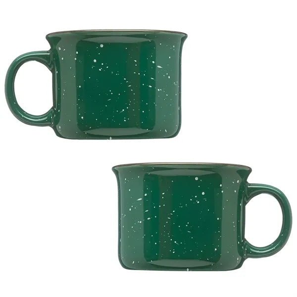 Tin Cup Style Speckled Ceramic Coffee Mug, 7.5 oz.