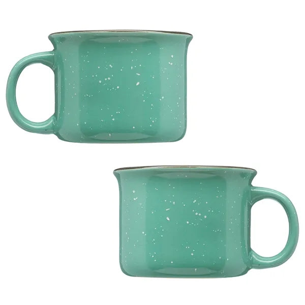 Tin Cup Style Speckled Ceramic Coffee Mug, 7.5 oz.