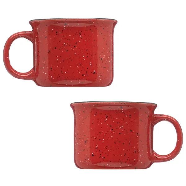 Tin Cup Style Speckled Ceramic Coffee Mug, 7.5 oz.