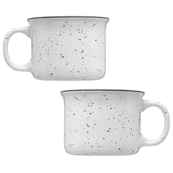 Tin Cup Style Speckled Ceramic Coffee Mug, 7.5 oz.