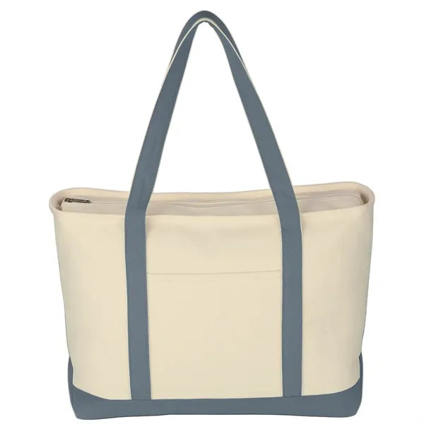 Large Cotton Tote Bag with Zipper