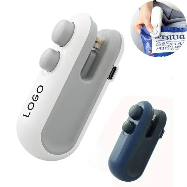 Compact 2-In-1 Rechargeable Mini Bag Sealer