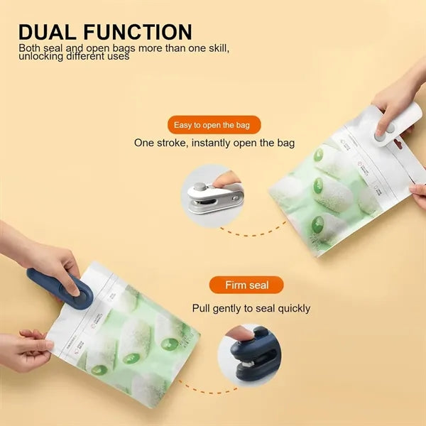 Compact 2-In-1 Rechargeable Mini Bag Sealer