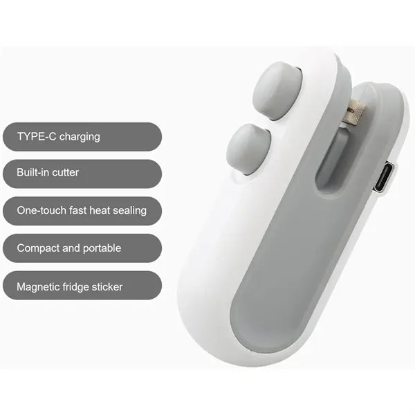 Compact 2-In-1 Rechargeable Mini Bag Sealer
