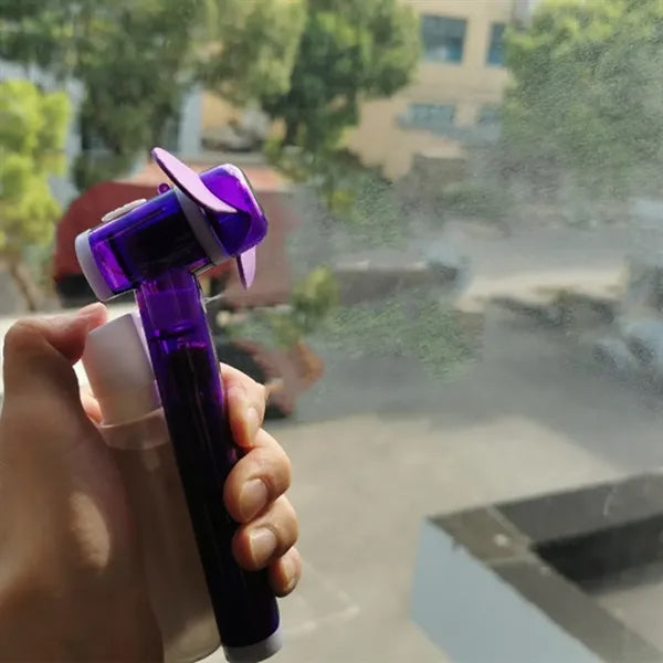 Portable Battery-Powered Handheld Mini Fan with Mist Spray