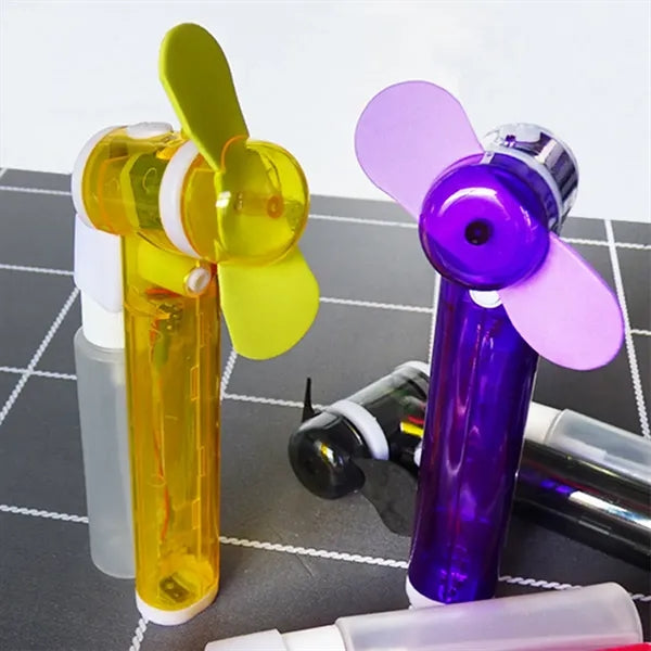 Portable Battery-Powered Handheld Mini Fan with Mist Spray