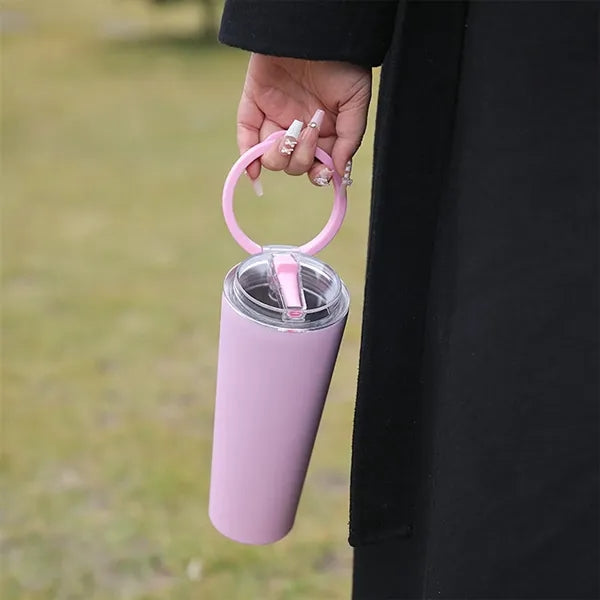 Dual-Drinking Stainless Steel Insulated Cup With Loop Handle