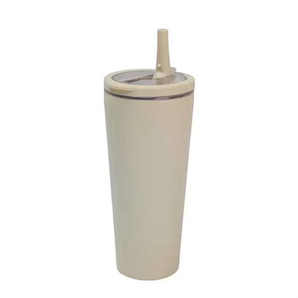 Dual-Drinking Stainless Steel Insulated Cup With Loop Handle